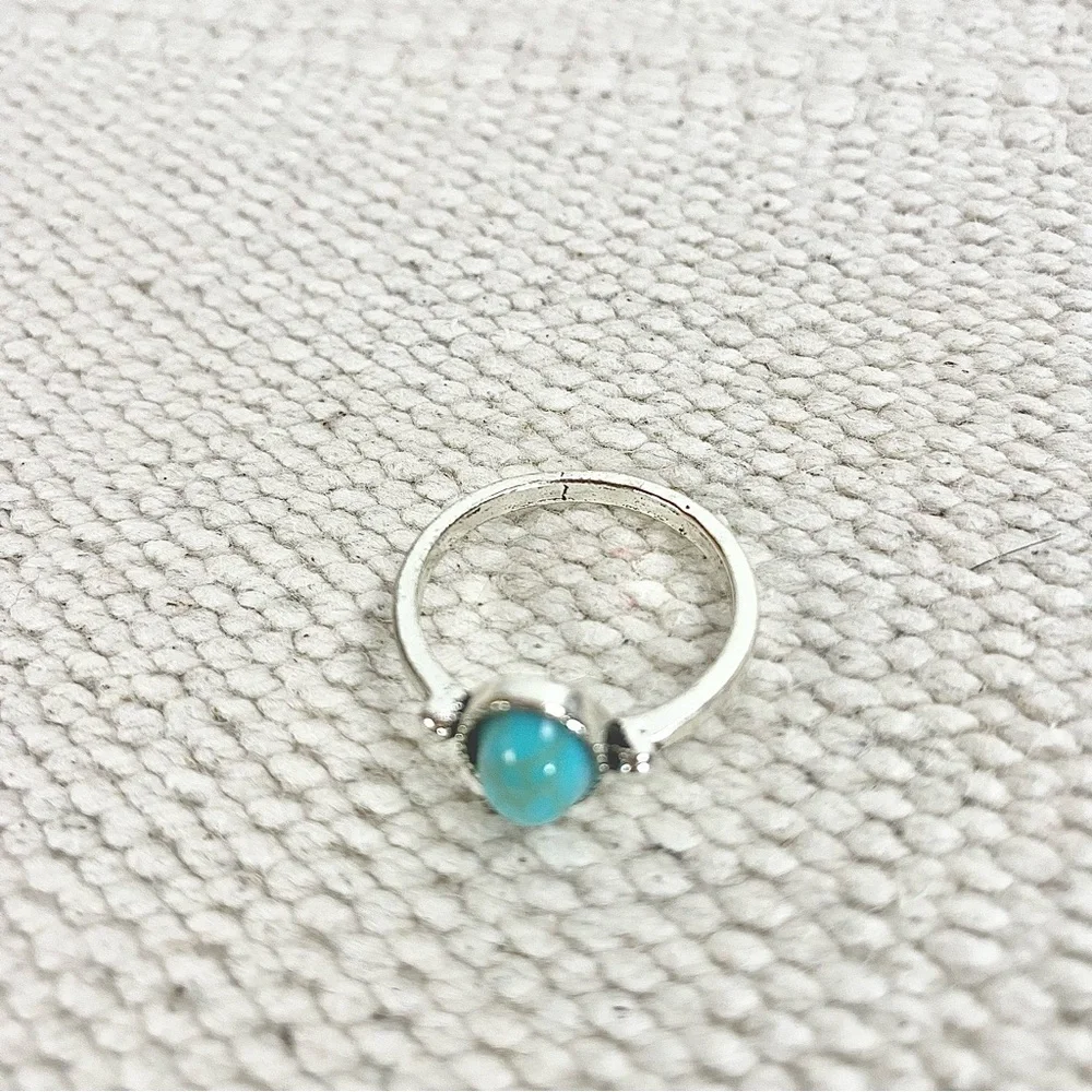 BOGO! Stacking Ring Size 8 Turquoise color Accent Fashion Ring NEW Boutique Boho